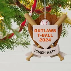 Hallmark -Hallmark Americas Pastime Personalized Baseball Ornament 2499QHE1913B2 02