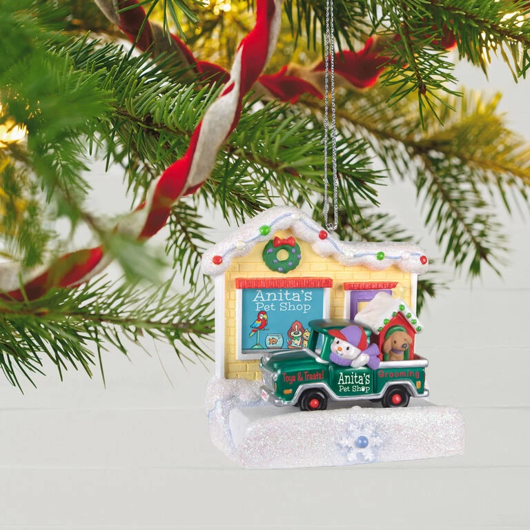 Hallmark Happy Holiday Parade Collection Anita's Pet Shop Musical Ornament With Light 2 Hallmark Happy Holiday Parade Collection Anita's Pet Shop Musical Ornament With Light - Image 2