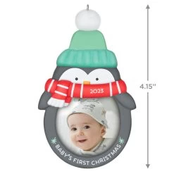 Hallmark Baby's 1st Christmas 2023 Photo Frame Ornament -Hallmark Babys 1st Christmas Penquin Frame Keepsake Ornament 1699QGO2719 03