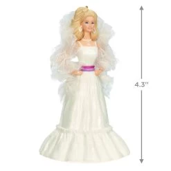 Hallmark Crystal Barbie™ Ornament -Hallmark Barbie in White Dress Keepsake Ornament 1899QXI6997 03