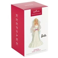 Hallmark Crystal Barbie™ Ornament -Hallmark Barbie in White Dress Keepsake Ornament 1899QXI6997 04