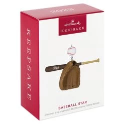 Hallmark Baseball Star 2023 Ornament -Hallmark Baseball Bat Glove and Ball Keepsake Ornament 1399QGO2697 04