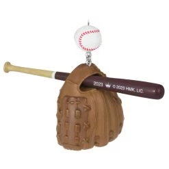 Hallmark Baseball Star 2023 Ornament -Hallmark Baseball Bat Glove and Ball Keepsake Ornament 1399QGO2697 06