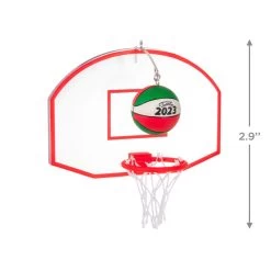 Hallmark Basketball Star 2023 Ornament -Hallmark Basketball Goal and Ball Keepsake Ornament 1399QGO2699 03