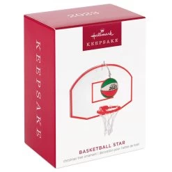 Hallmark Basketball Star 2023 Ornament -Hallmark Basketball Goal and Ball Keepsake Ornament 1399QGO2699 04