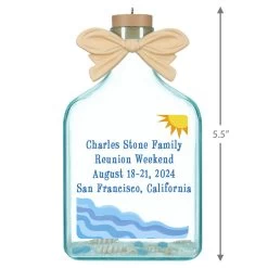 Hallmark A Day At The Beach Sun & Waves Personalized Text Ornament -Hallmark Beach Glass Bottle Personalized Christmas Ornament 2499QHE2118B1 03