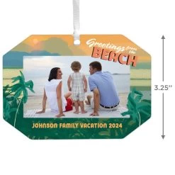 Hallmark Beach Vacation Personalized Text And Photo Metal Ornament -Hallmark Beach Vacation Personalized Christmas Ornament 1OFM1001B8 03