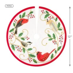 Hallmark Mini The Beauty Of Birds Christmas Tree Topper And Tree Skirt, Set Of 2 -Hallmark Beauty of Birds Mini Keepsake Tree Skirt and Topper 2599QSB6239 04