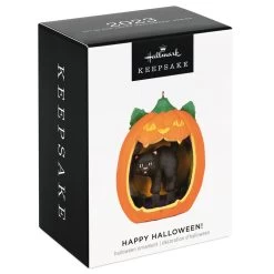Hallmark Happy Halloween! Ornament 9 Hallmark Happy Halloween! Ornament -Hallmark Black Cat Pumpkin Diorama Keepsake Ornament 1799QFO5311 04