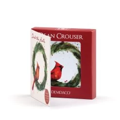 Cardinal On Holly Wreath Magnet Ornament And Matching Card -Hallmark Cardinal Magnet Ornament With Card 2020230116 03