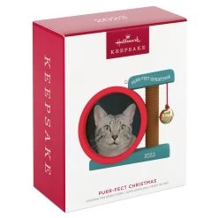 Hallmark Purr-fect Christmas 2023 Photo Frame Ornament -Hallmark Cat Scratcher Toy Picture Frame Keepsake Ornament 1599QGO2597 04