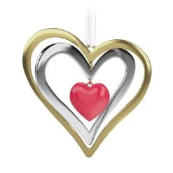 Hallmark Our Christmas Together 2023 Metal Ornament -Hallmark Christmas Together Metal Hearts Keepsake Ornament 1899QGO2889 06
