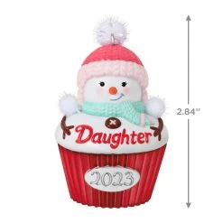 Hallmark Daughter Cupcake 2023 Ornament -Hallmark Daughter Snowman Cupcake 2023 Keepsake Ornament 1399QGO2539 03
