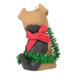 Hallmark Puppy Love Terrier 2023 Ornament -Hallmark Dog With Tinsel Keepsake Ornament 1599QXR8177 06