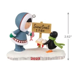 Hallmark Frosty Friends 2023 Ornament -Hallmark Eskimo and Penguin Keepsake Ornament 1699QXR8029 03