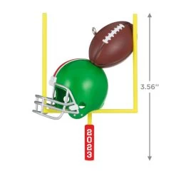 Hallmark Football Star 2023 Ornament -Hallmark Football Goal Post and Helmet Keepsake Ornament 1399QGO2707 03