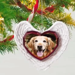Hallmark -Hallmark Forever Loved Memorial Heart and Angel Wings Photo Personalized Keepsake Ornament 2499QHE2119B2 02