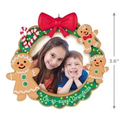 Hallmark Oh-So-Sweet Grandkids Photo Frame Ornament 8 Hallmark Oh-So-Sweet Grandkids Photo Frame Ornament -Hallmark Gingerbread Grandkids Picture Frame Keepsake Ornament 1599QGO2589 03
