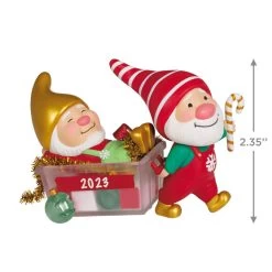 Hallmark Gnome For Christmas Special Edition 2023 Ornament -Hallmark Gnomes With Christmas Decorations Keepsake Ornament 2199QGO2817 03