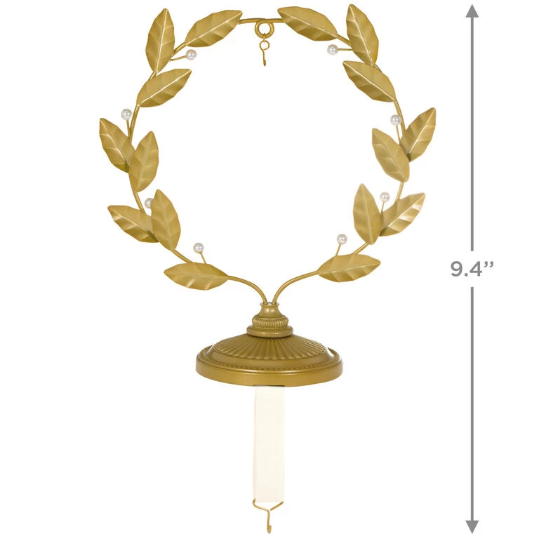 Hallmark Golden Wreath Metal Ornament And Stocking Hanger 3 Hallmark Golden Wreath Metal Ornament And Stocking Hanger - Image 3