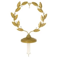 Hallmark Golden Wreath Metal Ornament And Stocking Hanger 11 Hallmark Golden Wreath Metal Ornament And Stocking Hanger -Hallmark Gold Wreath Keepsake Ornament and Stocking Hanger 1QSB6287 06