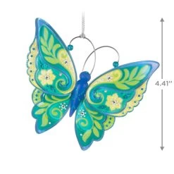 Hallmark Brilliant Butterflies Special Edition Ornament 8 Hallmark Brilliant Butterflies Special Edition Ornament -Hallmark Green and Blue Butterfly Keepsake Ornament 1999QGO2799 03