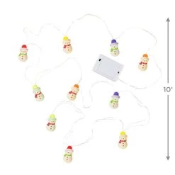 Hallmark Gumdrop Snowman 10-Light Christmas String Lights, 10' -Hallmark Gumdrop Snowman Keepsake Christmas Light String 1QSB6279 03