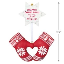 I Love Hallmark Channel! Ornament 8 I Love Hallmark Channel! Ornament -Hallmark Hallmark Channel Red Mittens Keepsake Ornament 1599QGO2949 03