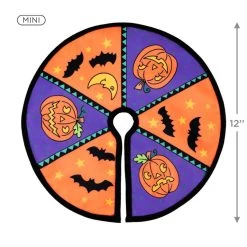 Hallmark Mini Halloween Tree Topper And Tree Skirt, Set Of 2 -Hallmark Halloween Keepsake Mini Tree Skirt and Topper 2599QFO5339 04