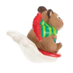 Hallmark Cute As A Button Special Edition Ornament -Hallmark Hamster on Button Sled Keepsake Ornament 1599QXE3317 06
