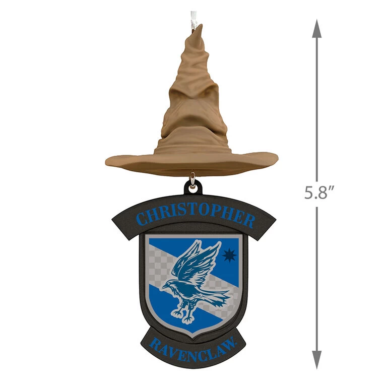 Harry Potter™ Sorting Hat Personalized Text Ornament, Ravenclaw™ 3 Harry Potter™ Sorting Hat Personalized Text Ornament, Ravenclaw™ - Image 3