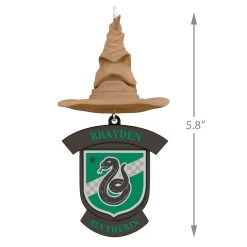 Harry Potter™ Sorting Hat Personalized Text Ornament, Slytherin™ -Hallmark Harry Potter Sorting Hat Personalized Ornament Slytherin 2499QHE1883B6 03