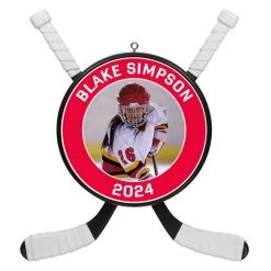 Hockey Star Personalized Photo Ornament