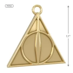 Hallmark Mini Harry Potter™ The Wizarding World™ Metal Ornaments, Set Of 3 -Hallmark Hogwarts Crest Owl Deathly Hallows Keepsake Ornaments 2199QXM9249 04