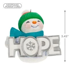 Hallmark Season Of Hope Snowman Ornament With Light -Hallmark Hope Sparkly Snowman Keepsake Ornament 2999QGO2659 03