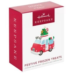 Hallmark Mini Festive Frozen Treats Ornament With Sound, 1.35" -Hallmark Ice Cream Truck Keepsake Ornament 1299QXM9199 04