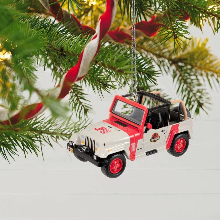 Hallmark The Car's The Star Jurassic Park 1992 Jeep Wrangler Metal Ornament 2 Hallmark The Car's The Star Jurassic Park 1992 Jeep Wrangler Metal Ornament - Image 2