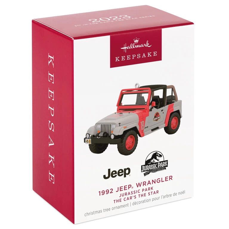Hallmark The Car's The Star Jurassic Park 1992 Jeep Wrangler Metal Ornament 4 Hallmark The Car's The Star Jurassic Park 1992 Jeep Wrangler Metal Ornament - Image 4
