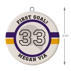 Lacrosse Ceramic Circle Personalized Ornament -Hallmark Lacrosse Ceramic Circle Personalized Ornament 1999QHE1711B107 03