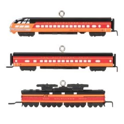 Hallmark 39 Hallmark Mini LionelĀ® Milwaukee Road EP-2 Passenger Ornaments, Set Of 3