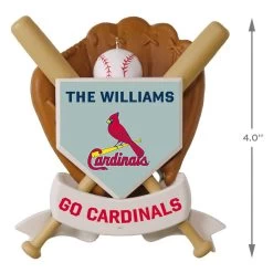 MLB Baseball Personalized Ornament, Cardinals™ -Hallmark MLB Baseball Personalized Ornament Cardinals 2499QHE1913B107 04