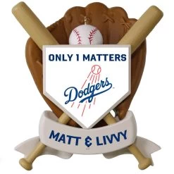 MLB Baseball Personalized Ornament, Dodgers™ -Hallmark MLB Baseball Personalized Ornament Dodgers 2499QHE1913B105 03