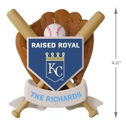 MLB Baseball Personalized Ornament, Royals™ -Hallmark MLB Baseball Personalized Ornament Royals 2499QHE1913B104 04