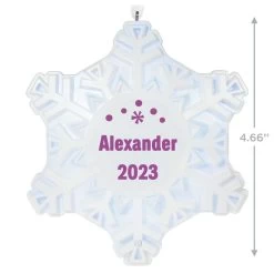 Hallmark Magic Sparkling Snowflake Block Text Personalized Ornament With Light -Hallmark Magic Sparkling Snowflake Block Text Personalized Keepsake Ornament With Light 2999QHE2010B2 03