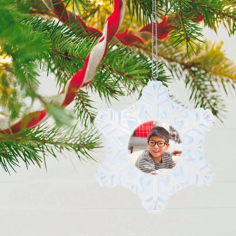 Hallmark Magic Sparkling Snowflake Photo Personalized Ornament With Light 2 Hallmark Magic Sparkling Snowflake Photo Personalized Ornament With Light - Image 2