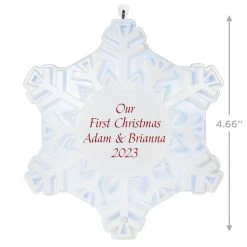Hallmark Magic Sparkling Snowflake Script Text Personalized Ornament With Light 6 Hallmark Magic Sparkling Snowflake Script Text Personalized Ornament With Light -Hallmark Magic Sparkling Snowflake Script Text Personalized Keepsake Ornament With Light 2999QHE2010B1 03