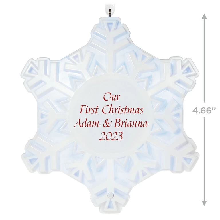 Hallmark Magic Sparkling Snowflake Script Text Personalized Ornament With Light 3 Hallmark Magic Sparkling Snowflake Script Text Personalized Ornament With Light - Image 3