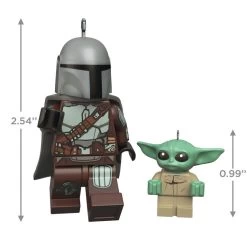 Hallmark The Mandalorian™ And Grogu™ LEGO® Star Wars™ Minifigure Ornaments, Set Of 2 -Hallmark Mandalorian Grogu LEGO Minifig Keepsake Ornaments 2499QXI7079 03
