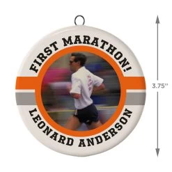 Marathon Ceramic Circle Personalized Photo Ornament -Hallmark Marathon Ceramic Circle Personalized Photo Ornament 1999QHE1711B104 03