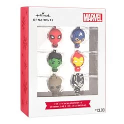Mini Marvel Super Heroes Shatterproof Hallmark Ornaments, Set Of 6 -Hallmark Marvel Super Heroes Miniature Christmas Ornaments Set of 6 2HCM9228 04